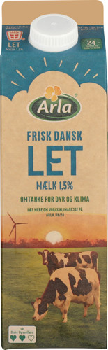 Arla® 24 Frisk Dansk Letmælk 1,5% 1 l