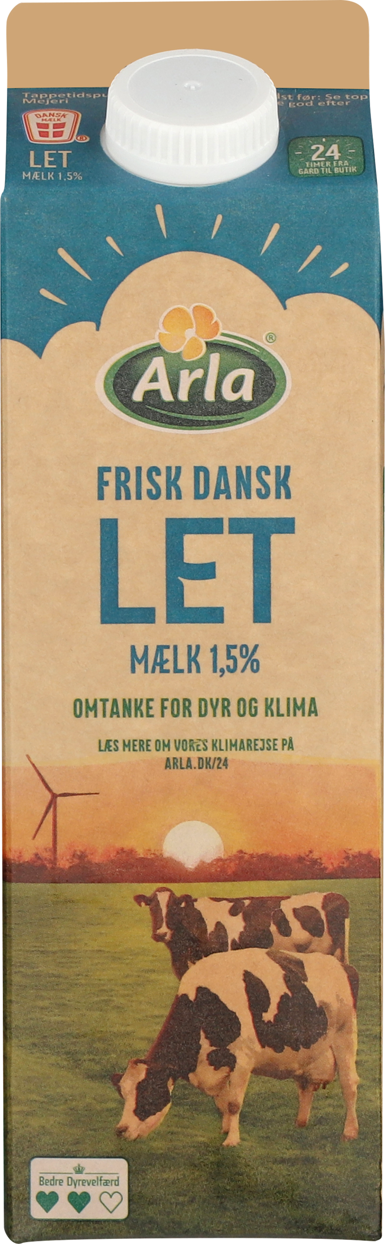 Frisk Dansk Letmælk 1,5% 1 L