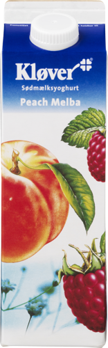 Kløver® Sødmælksyoghurt Peach Melba 3,1% 1000 g
