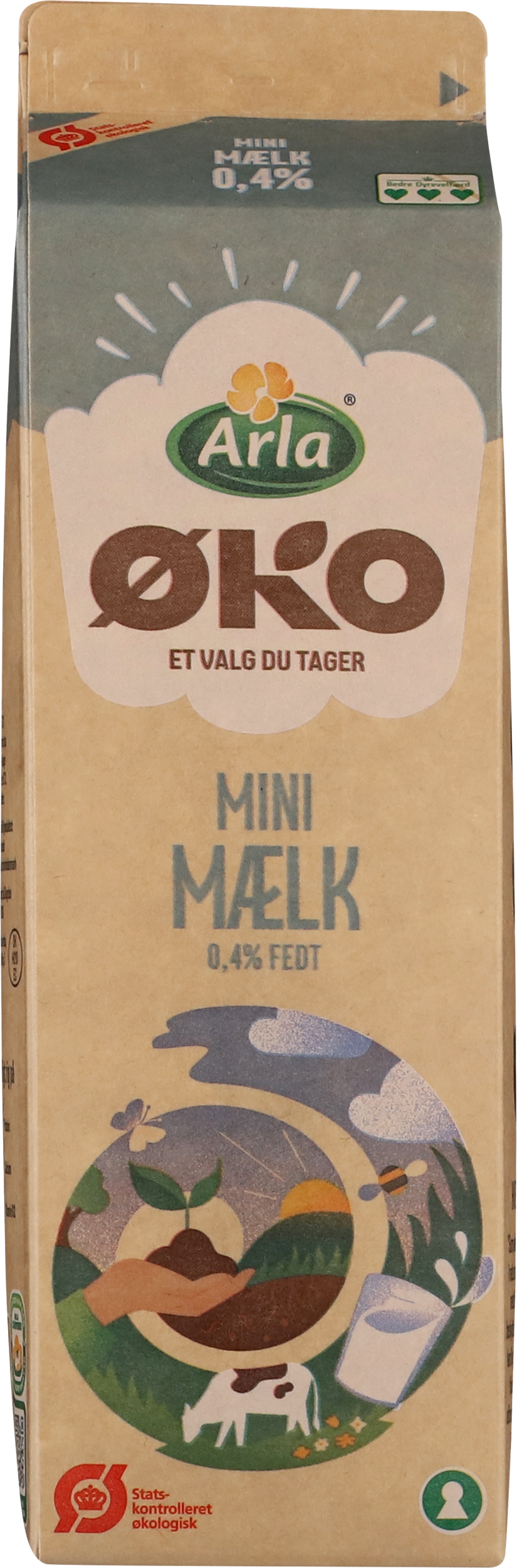 Økologisk Minimælk 0,4% 1 l