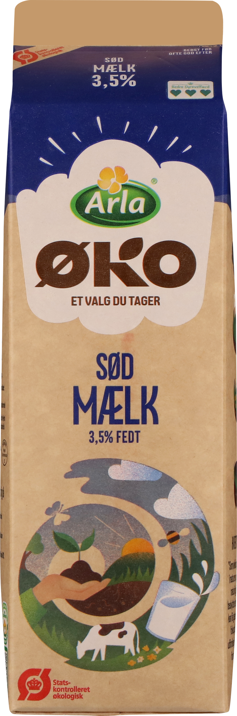 Økologisk Sødmælk 3,5% 1 L
