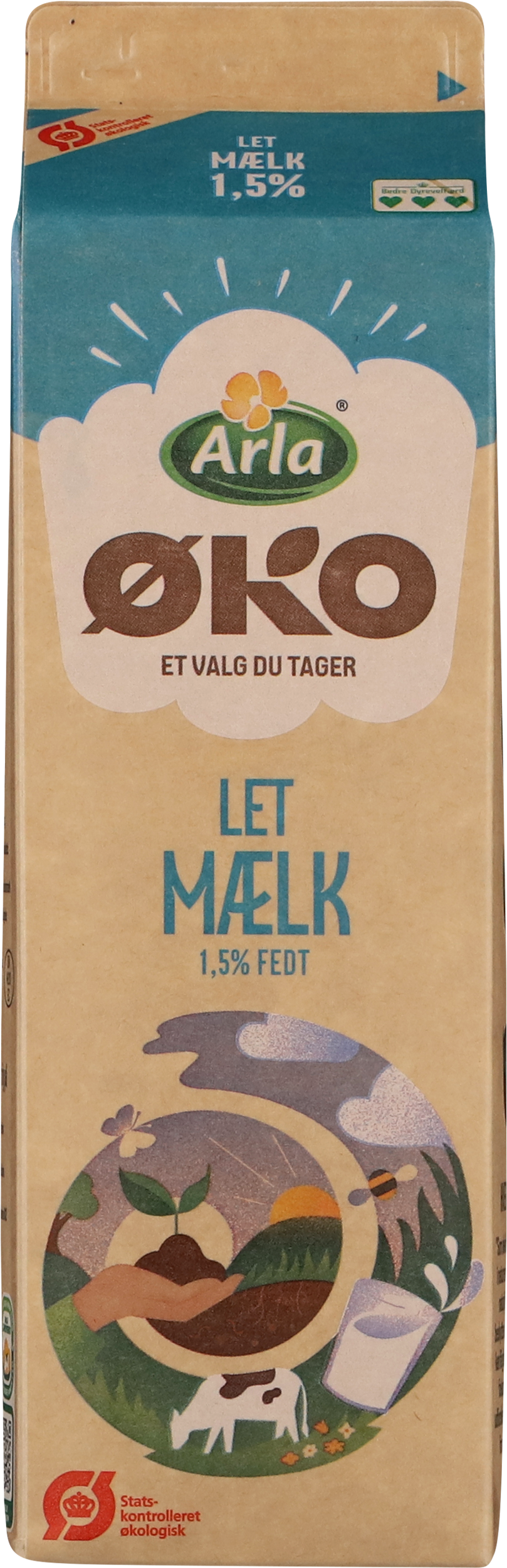 Økologisk Letmælk 1,5% 1l