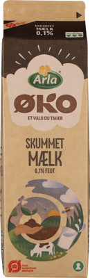 Arla® ØKO økologisk skummetmælk 0,1% 1 L