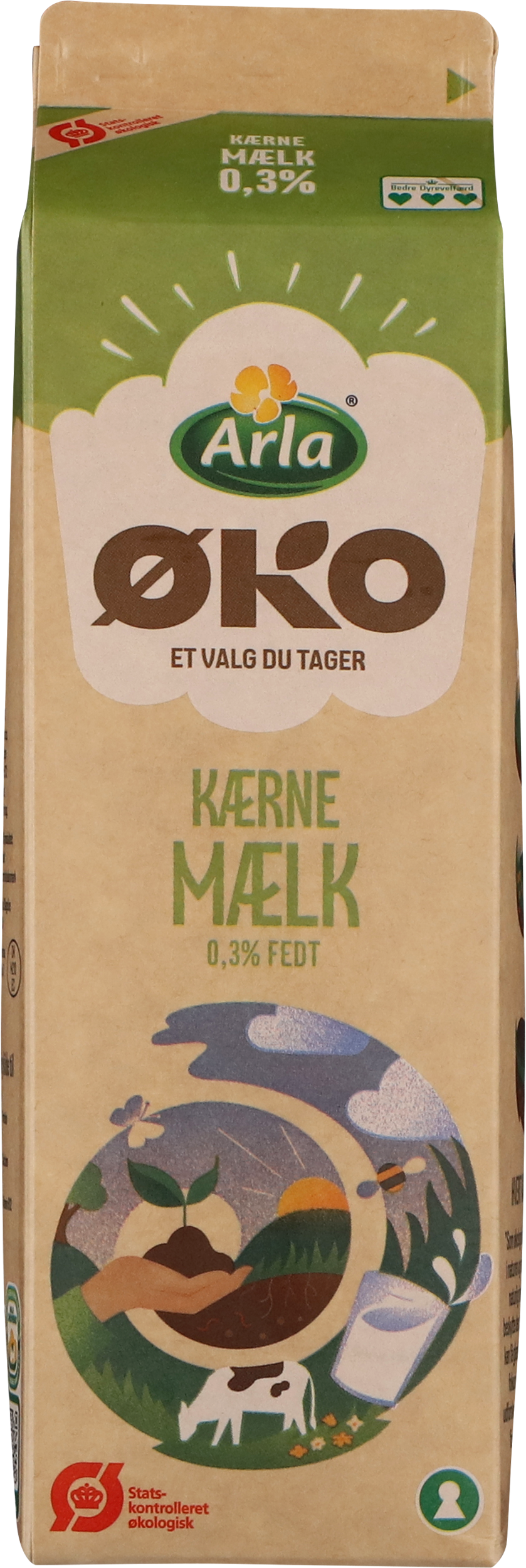 Økologisk Kærnemælk 0,3% 1 l