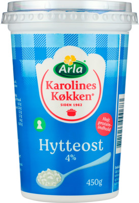 Arla Karolines Køkken® Hytteost naturel 4% 450 g