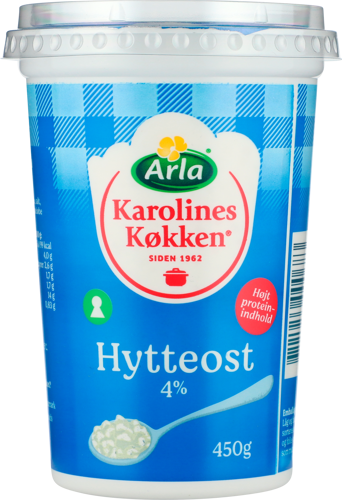 Arla Karolines Køkken® Hytteost naturel 4% 450 g