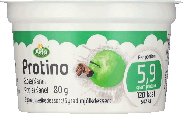 Syrnet Mælkedessert m. æble og kanel 80 g