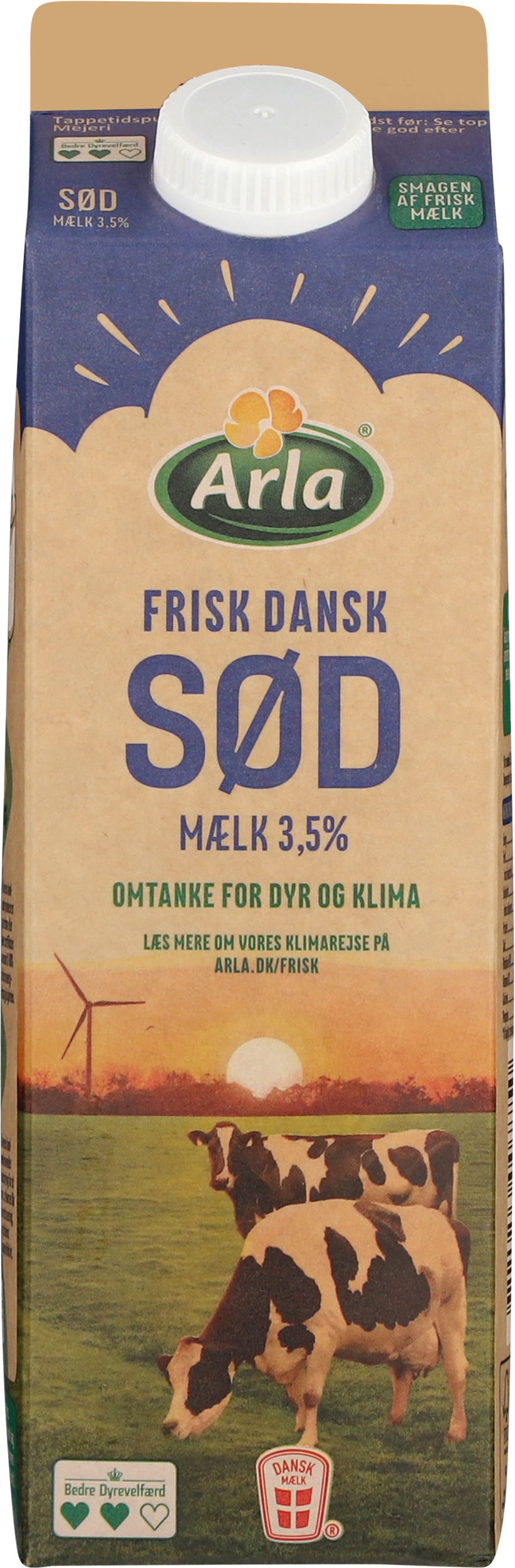 Frisktappet Sødmælk 3,5% 1 L
