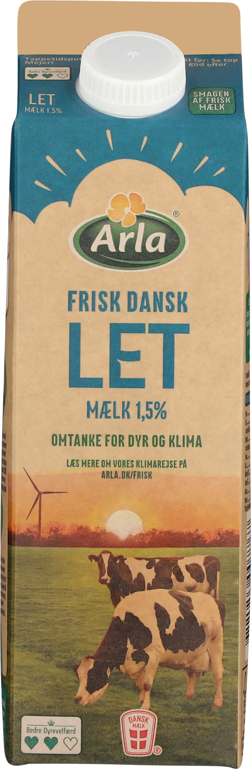 Frisktappet Letmælk 1,5% 1L