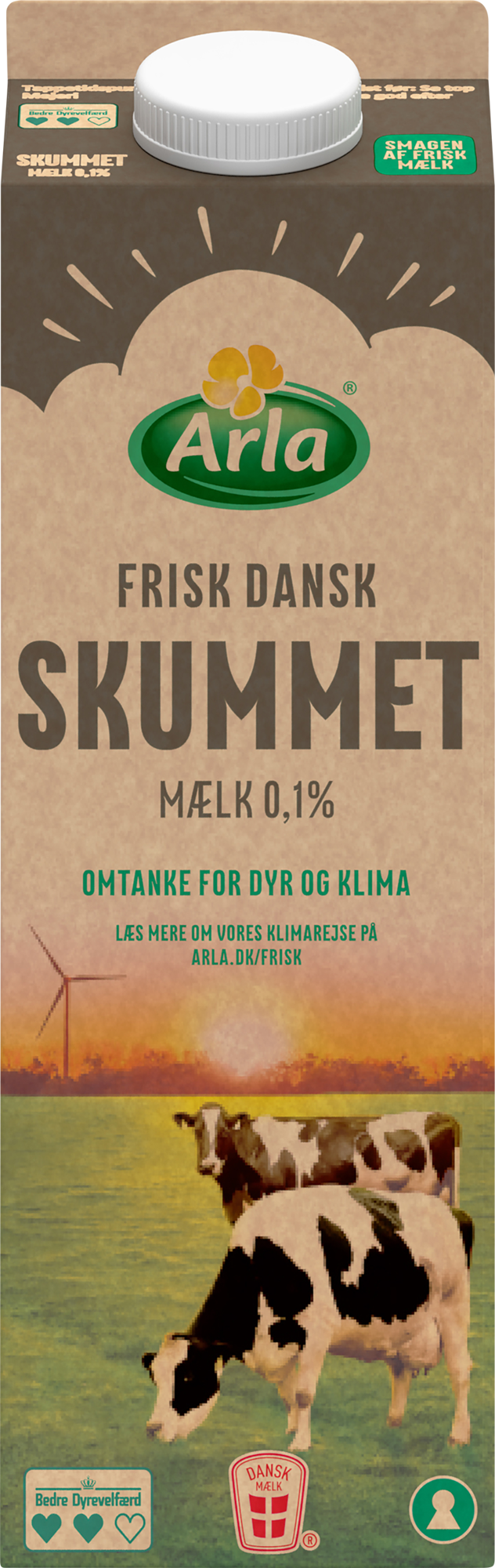Frisktappet Skummetmælk 0,1% 1 L