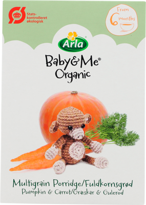 Arla Baby&Me® Økologisk Fuldkornsgrød med græskar og gulerod