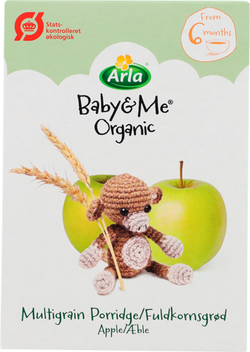 Arla Baby&Me® Økologisk Fuldkornsgrød med spelt og æble 210 g