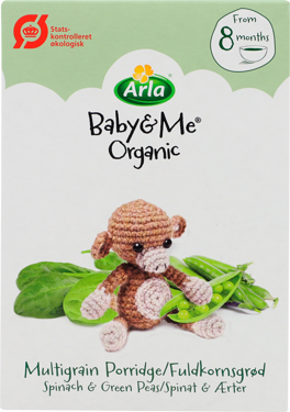 BABY&ME ØKO GRØD SPI/ÆRT 8M 1X210G