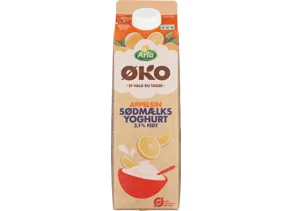 Øko Sødmælksyoghurt m. appelsin 3,1% 1000 g