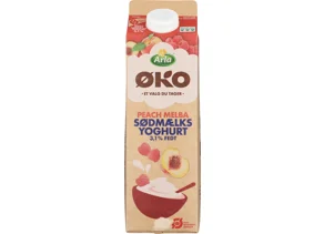 Sødmælksyoghurt m. peach melba 3,1% 1 kg