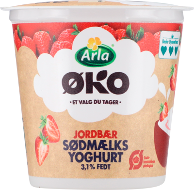 Arla® ØKO Økologisk yoghurt 3,1% med jordbær 150 g
