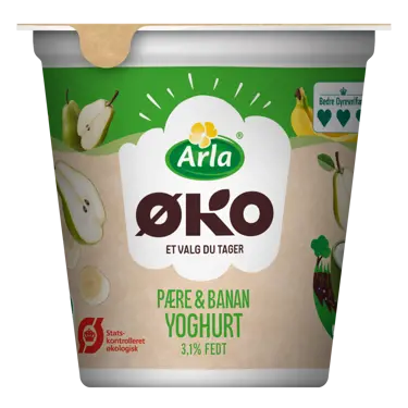 Økologisk Yoghurt pære/banan 3,1% 150 g