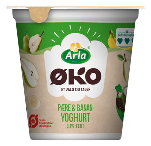 Arla® ØKO økologisk yoghurt 3,1% med pære og banan 150 g