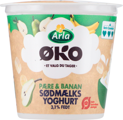 Arla® ØKO økologisk yoghurt 3,1% med pære og banan 150 g