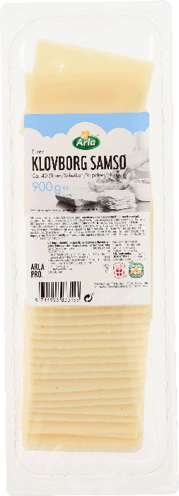 Samsø Ost mellemlagret i skiver 30+ 900 g