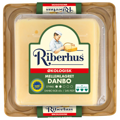 Riberhus® Økologisk Danbo Mellemlagret 45+ 180 g