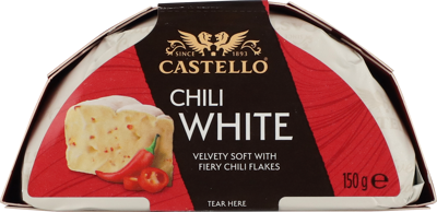 Castello® White chili vitmögelost 150 g