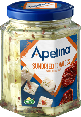 Apetina® Tärnad vitost i olja solt tomat 21% 265 g