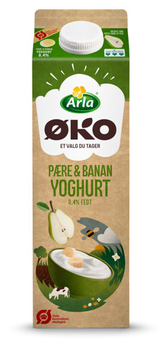 Arla® ØKO Økologisk Yoghurt pære/banan 0,4% 1000 g