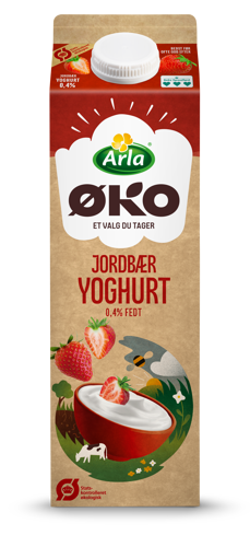 Arla® ØKO Økologisk Yoghurt jordbær 0,4% 1000 g