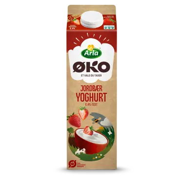 Økologisk Yoghurt jordbær 0,4% 1000 g