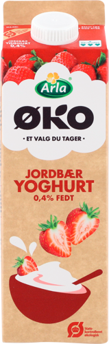 Arla® ØKO økologisk yoghurt 0,4% med jordbær 1000 g