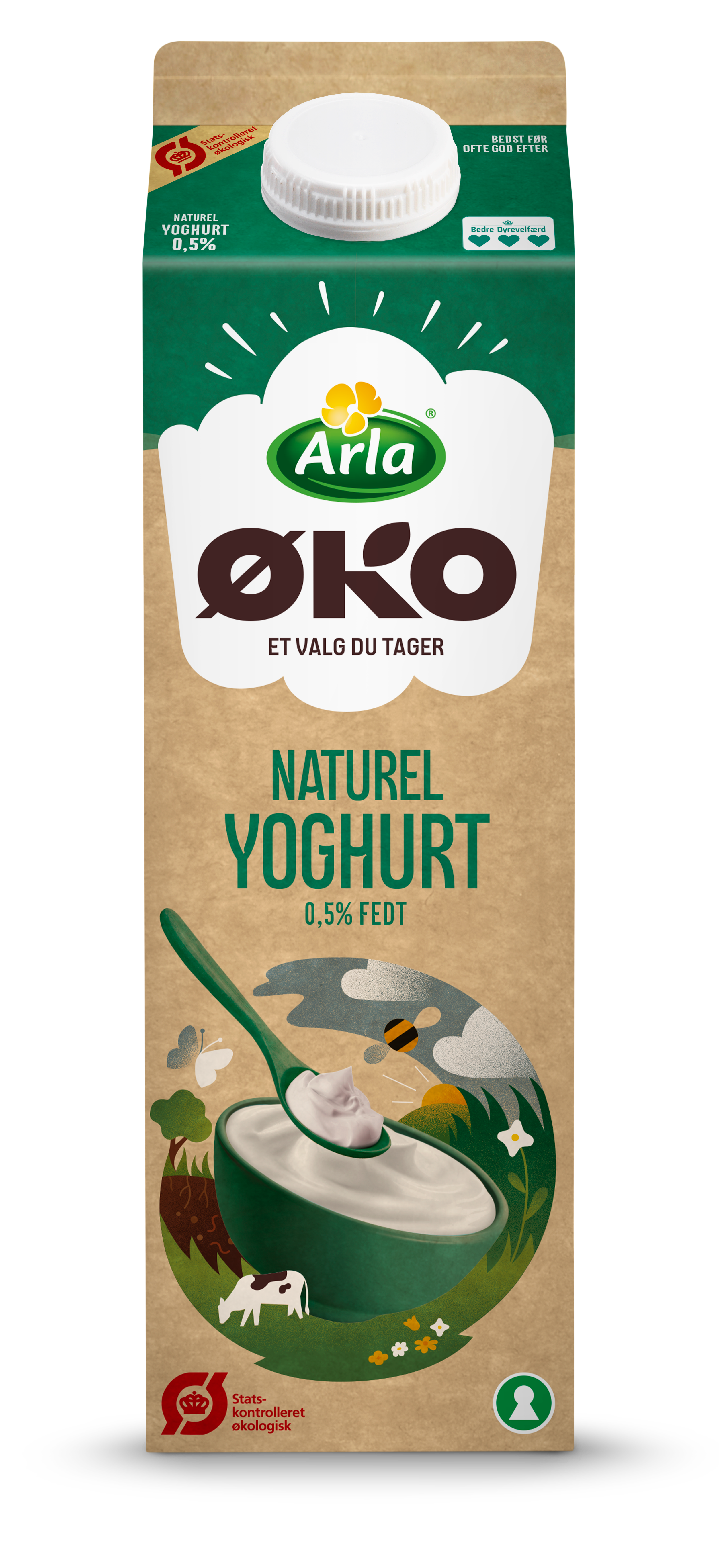 Økologisk Yoghurt naturel 0,5% 1000 g