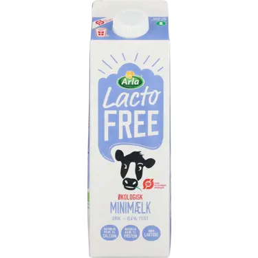 Økologisk Laktosefri Minimælk 0,4% 1 L