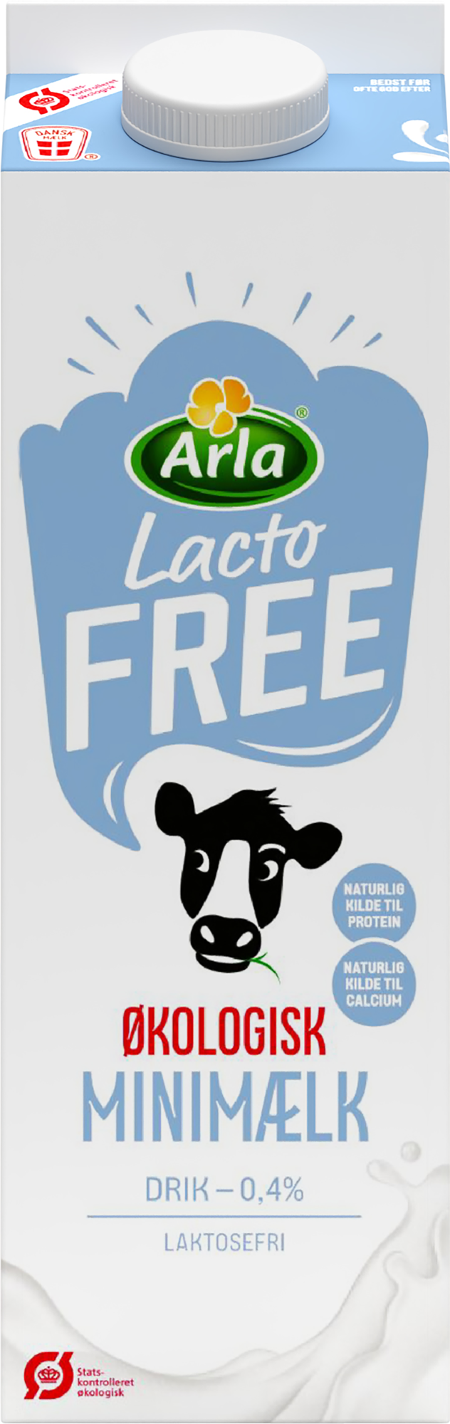 Økologisk Laktosefri Minimælk drik 0,4% 1 L