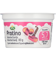 Syrnet Mælkedessert m. rabarber/vanilje 80 g