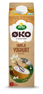 Arla® ØKO økologisk yoghurt 0,5% med vanilje 1000 g