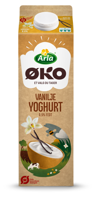 Arla® ØKO Økologisk yoghurt 0,5% med vanilje 1000 g