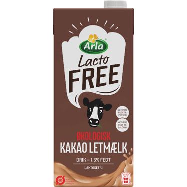 Økologisk Laktosefri Kakao Letmælk 1,5% 1 L