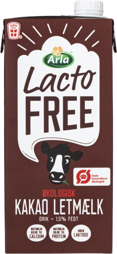 Arla®LactoFREE Økologisk Kakao letmælk 1,5% 1 l