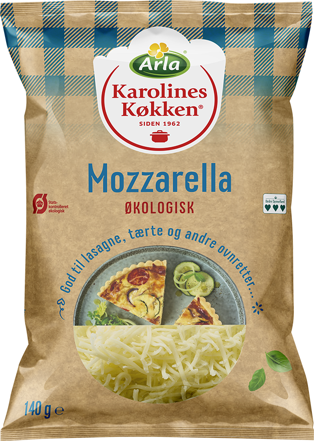 Revet Mozzarella Økologisk 40+ 140 g
