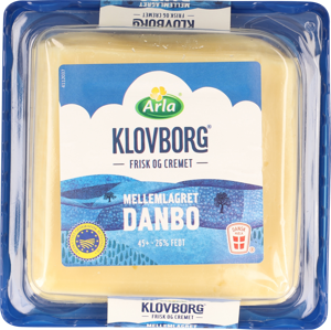 Arla Klovborg® Danbo Mellemlagret 45+ 240 g