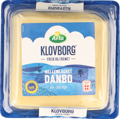 Arla Klovborg® Danbo Mellemlagret 45+ 240 g