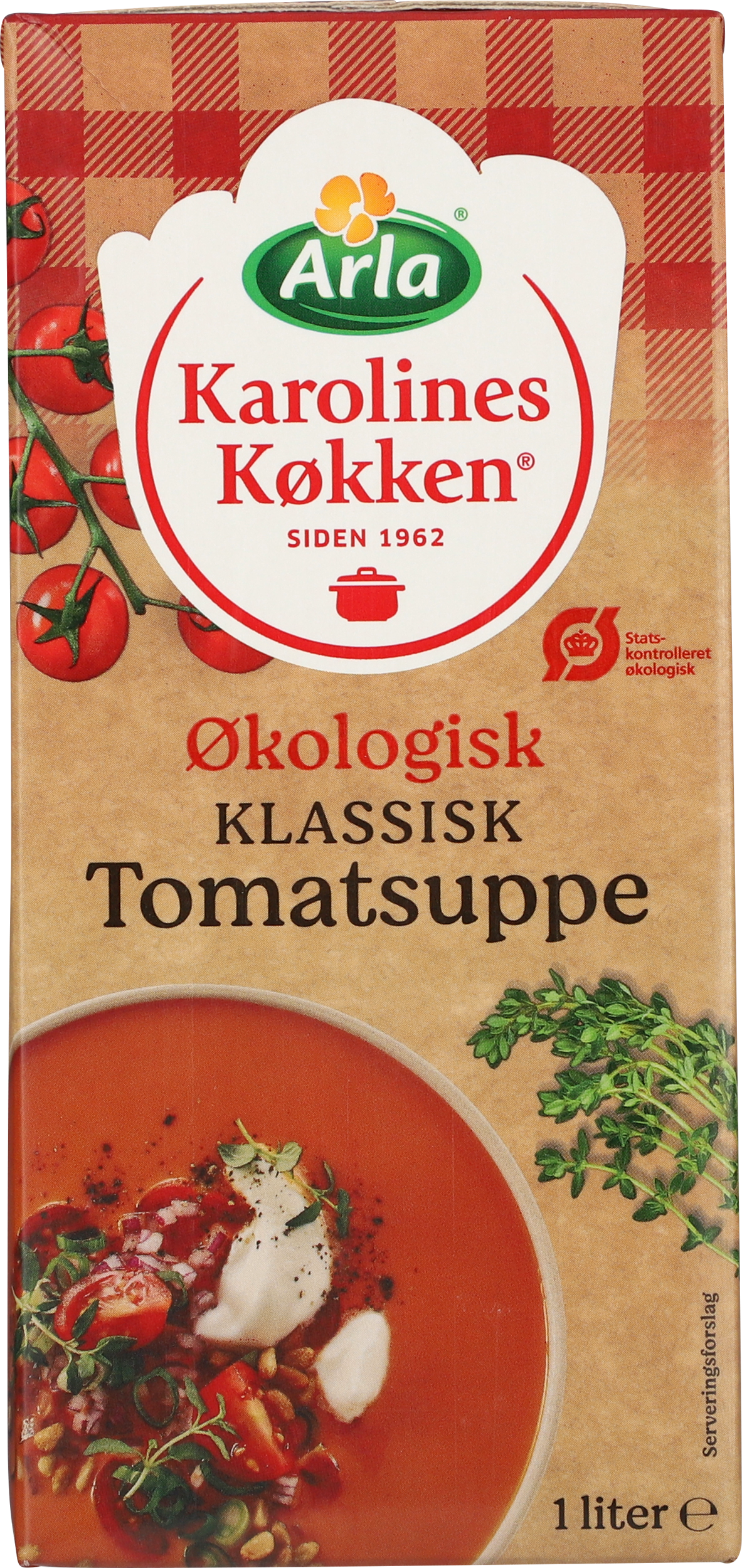 Økologisk tomatsuppe 2,9% 1 L