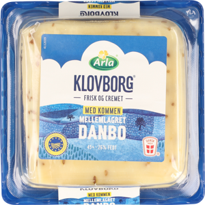 Arla Klovborg® Danbo Mellemlagret m. kommen 45+ 240 g