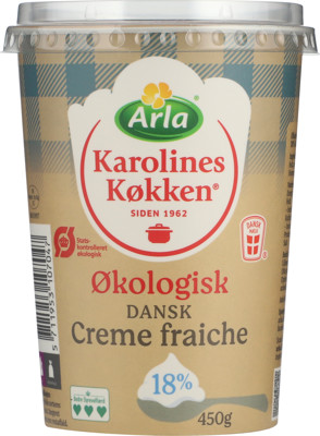 Arla Karolines Køkken® Økologisk Creme fraiche 18% 450 g.