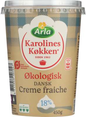 Arla Karolines Køkken® Økologisk Cremefraiche 18% 450 g.