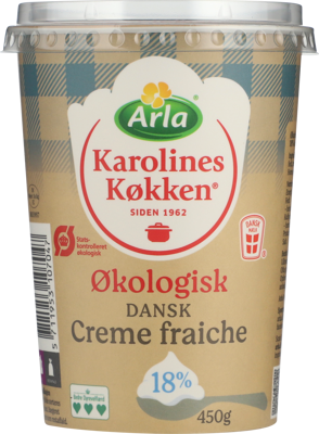 Karolines Køkken® Økologisk Cremefraiche 18%. 450 g