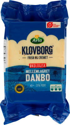 Arla Klovborg® Økologisk Mellemlagret Danbo 45+ 470 g