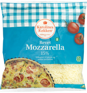 Arla Karolines Køkken® Mozzerella revet ost 30+ 500 g