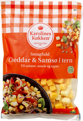 Karolines Køkken® Cheddar & Samsø i tern 45+ 150 g